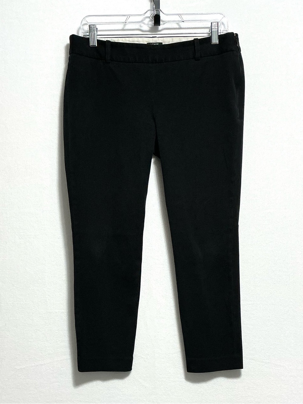 J.Crew City Fit Stretch Pants Women’s 8 Black Slim Ankle Career Trousers